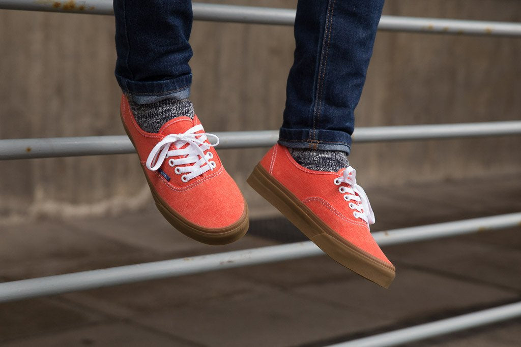 vans gum sole red