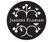 Jardins Florian logo black background