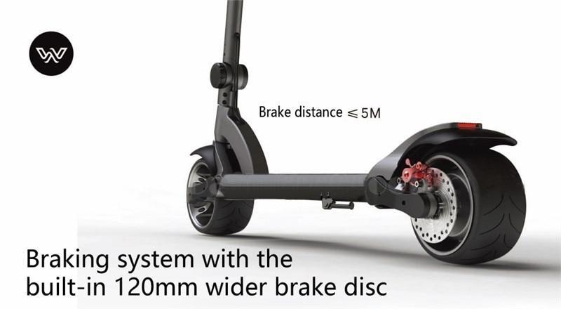 wide wheel electric scooter