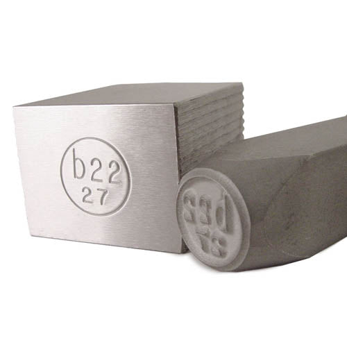 Handheld metal stamps are optimized to make clear, very detailed marks.