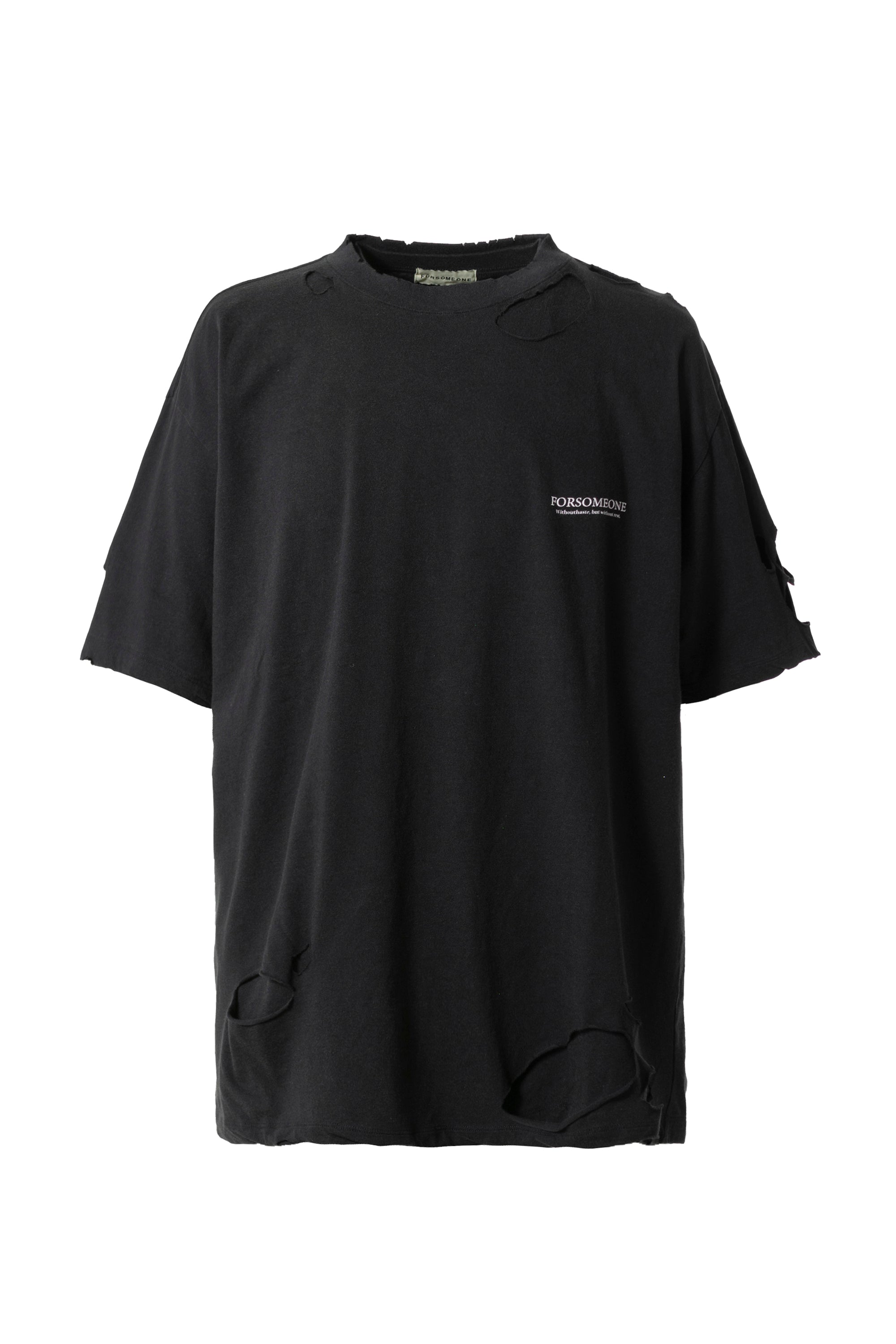 FORSOMEONE SS23 DAMAGE EAGLE TEE / BLK - NUBIAN