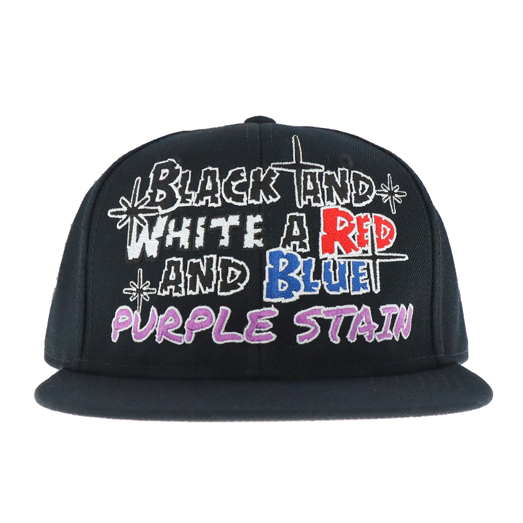 PURPLE STAIN パープルステインSS22 RED AND BLUE BASEBALL CAP / BLK