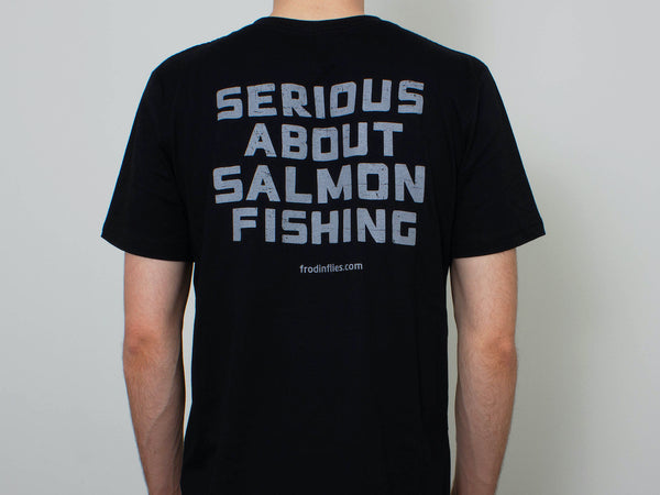 印有“钓鲑鱼”的有机t恤