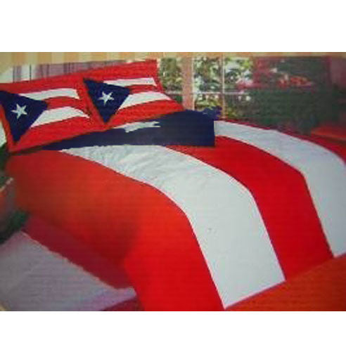 Puerto Rico Flag Quilt Comforter Set Fantasiawear