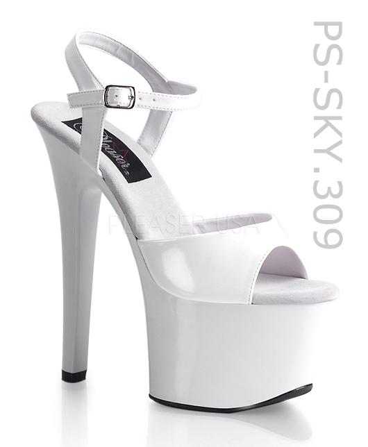 white 5 inch heels