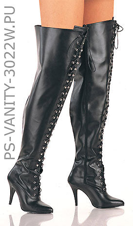 Plus Size Thigh High Lace-Up Boots with 