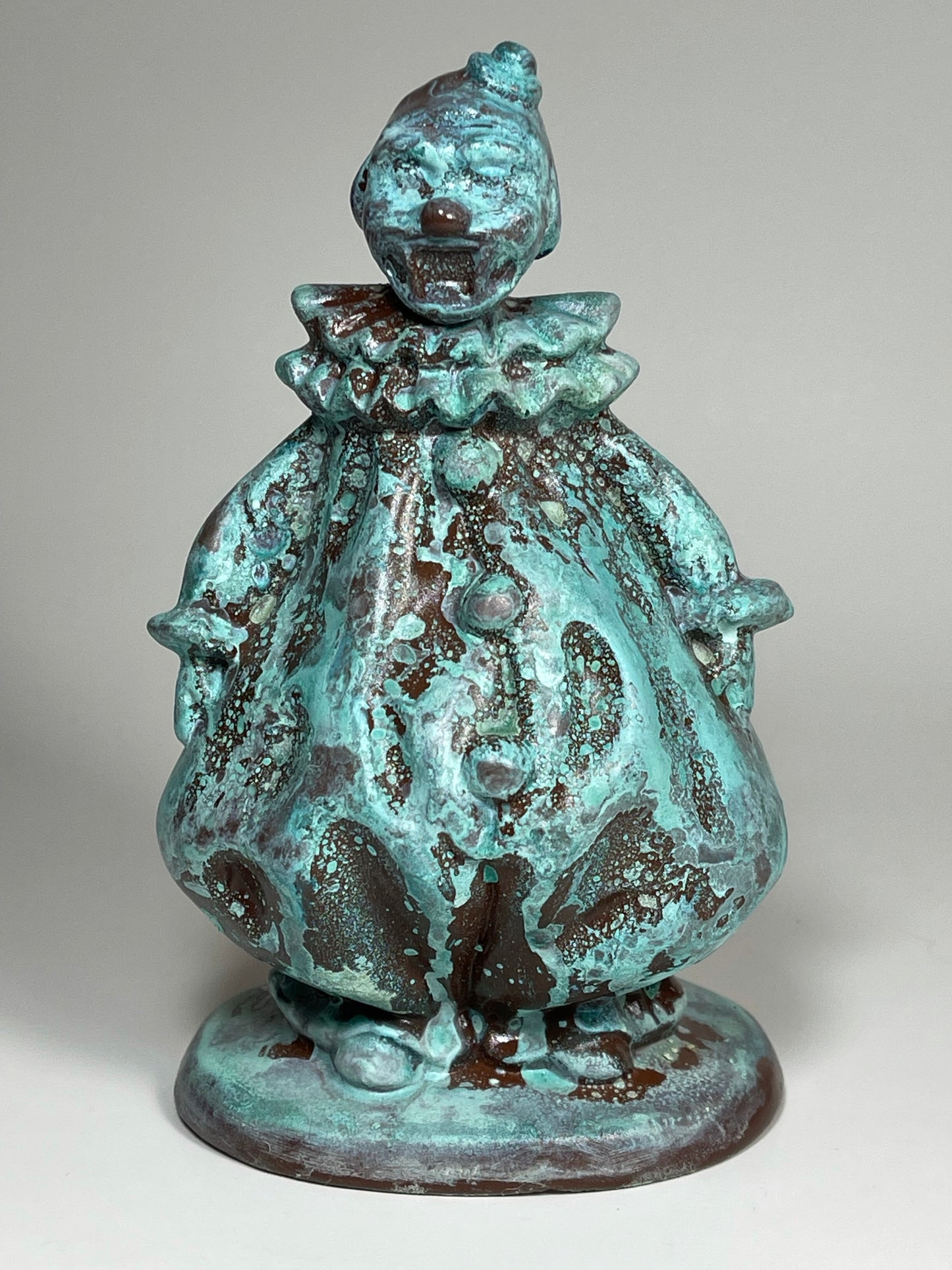 Ape Clown: Cold Cast Copper, Oxidized