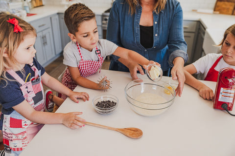 kids in the kitchen baking cookies