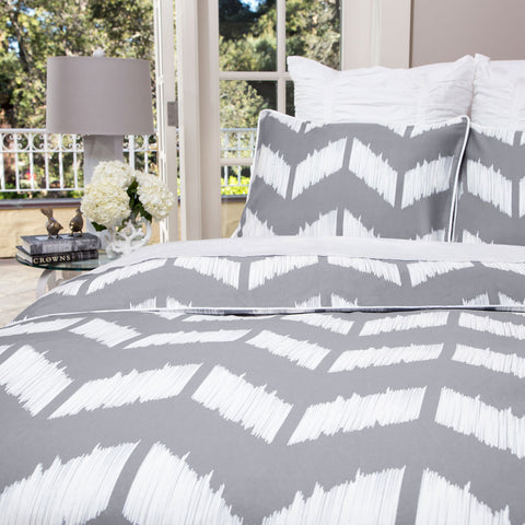 Chevron Bedding Set - The Addison Gray Chevron Bedding Set | Crane ...