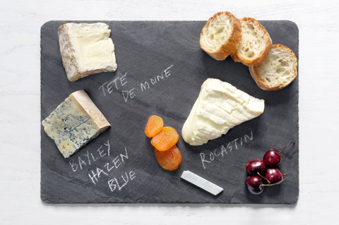 A cheese board from Brooklyn Slate. 