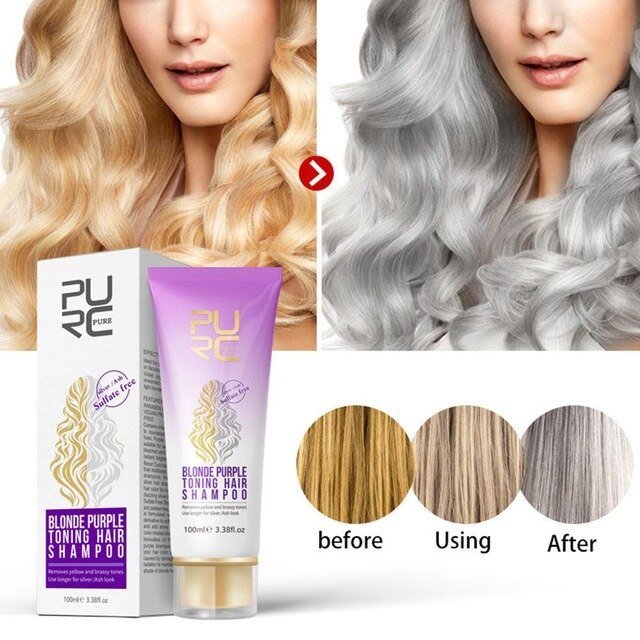 Blonde Purple Toning Hair Shampoo Blonde Shampoo Gray Silver