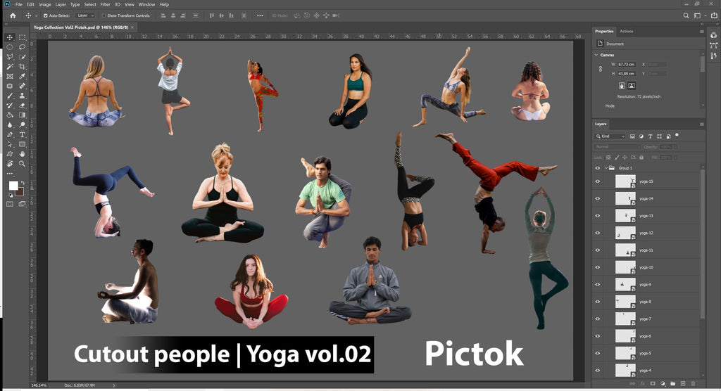 yoga cutout people photoshop