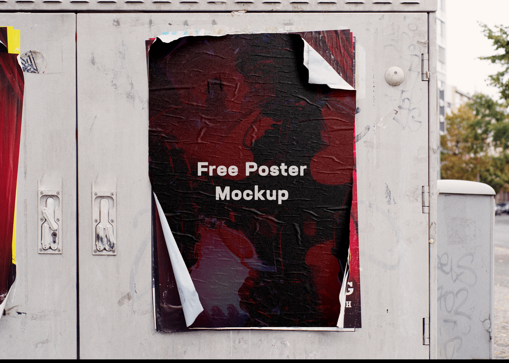 free street poster mockup