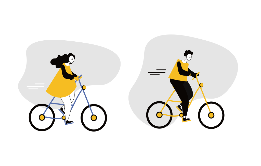 Couple On A Bike Ride Vector