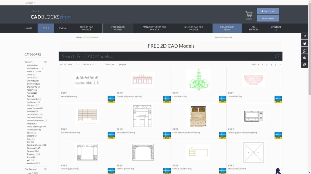 free cad blocks 