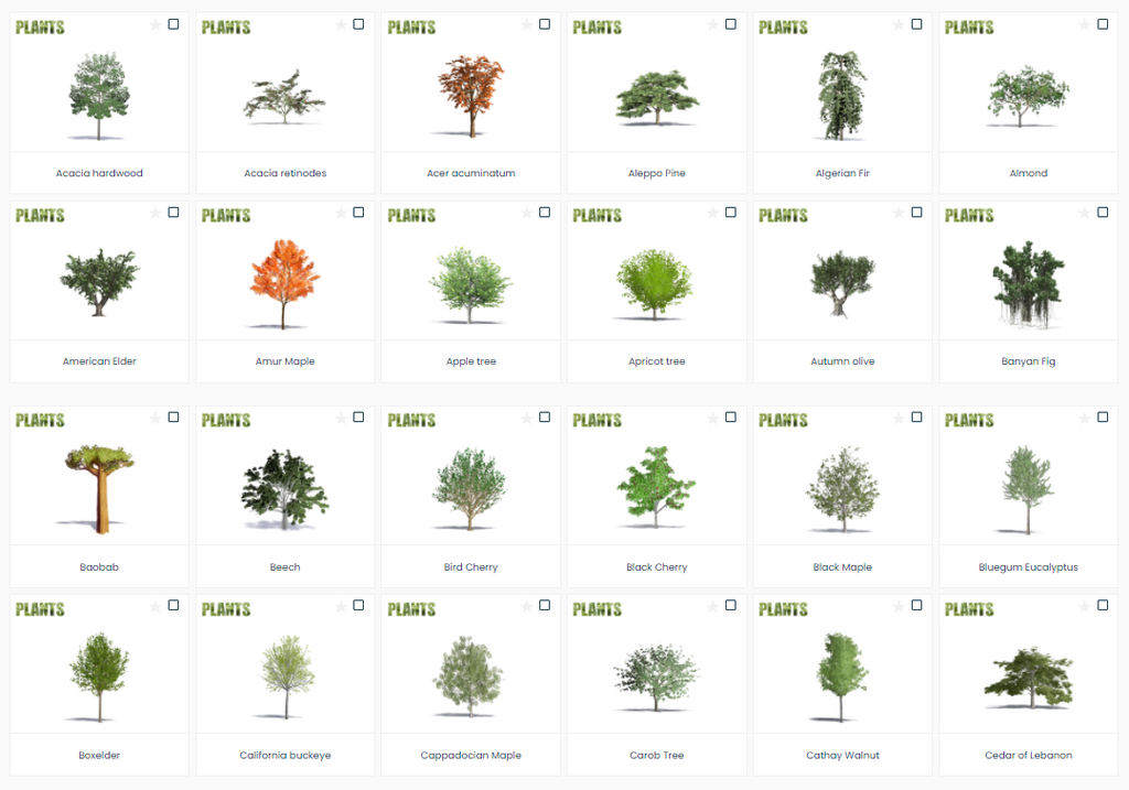 free 3d models trees plants 
