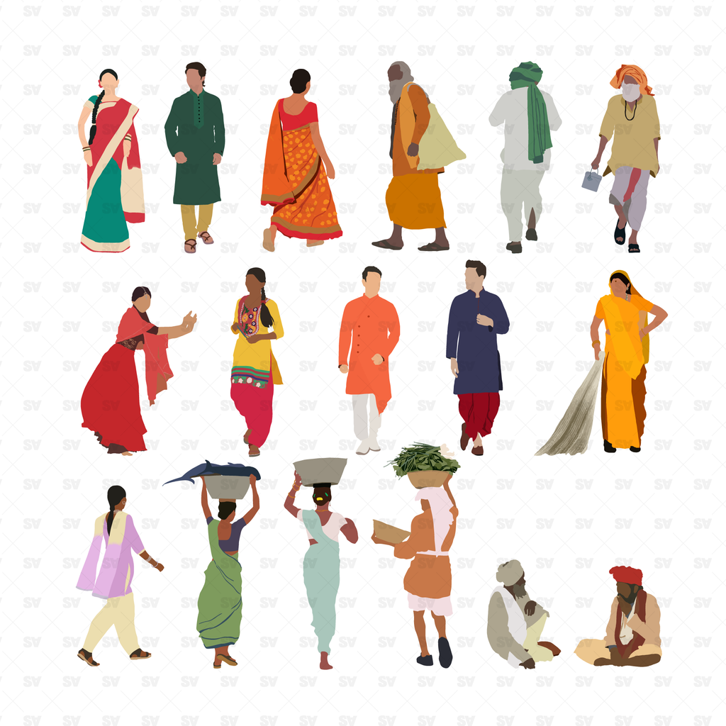 people of india clipart