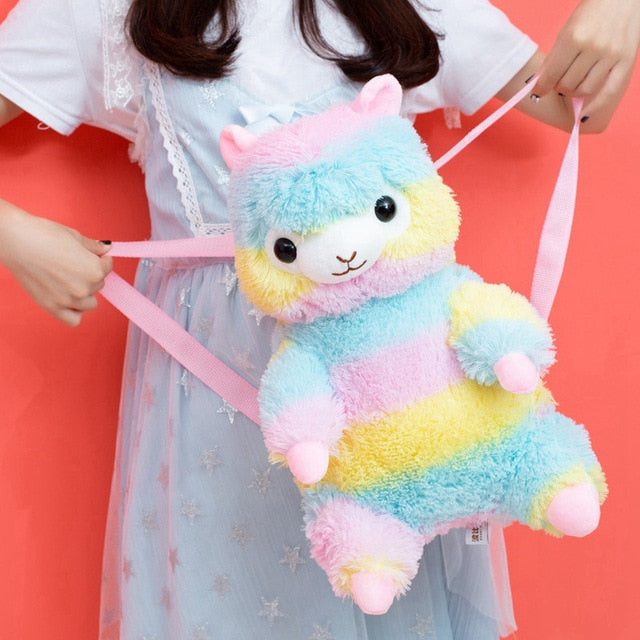 rainbow alpaca plush