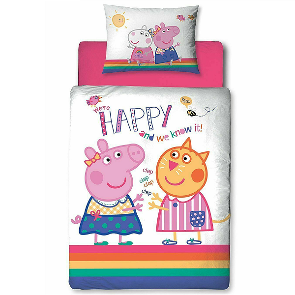Peppa Pig Toddler Duvet Set Happy Blusii