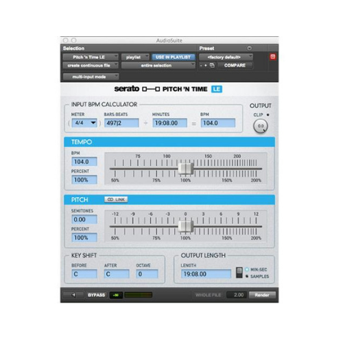Serato Pitch N Time | LE 3.0 Time Compression and Expansion Software for Pro Tools and Logic | Serato Pitch N Time