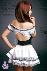 Sleek Maiden Costume, Asian Lingerie,  Lingeriecats, Asian Lingerie, Maid Costumes