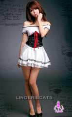 Sleek Maiden Costume, Asian Lingerie,  Lingeriecats, Asian Lingerie, Maid Costumes