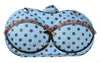 blue dotted bra bag