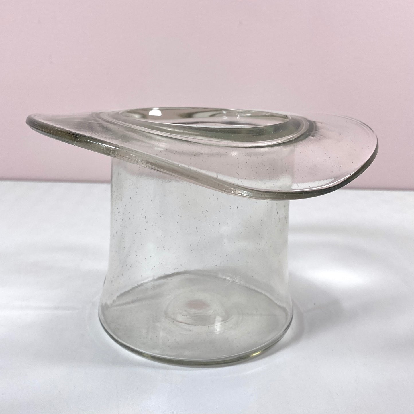 Vintage Glass Top Hat Vase