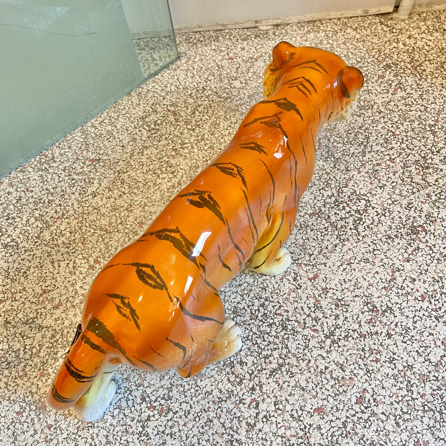 Vintage Ceramic Tiger Statue