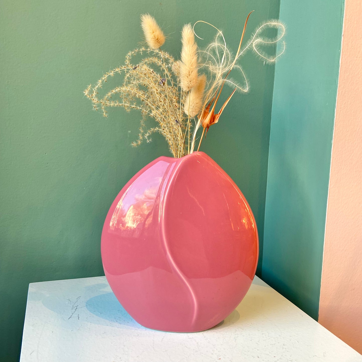 Vintage 1980’s Pink Ceramic Vase
