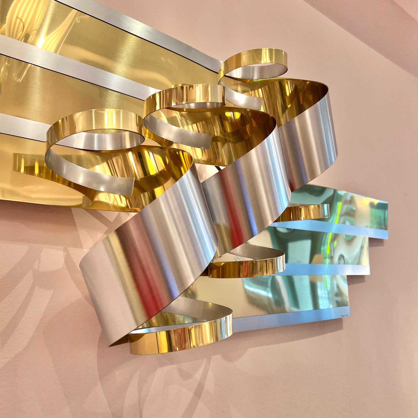 1980's Curtis Jere Metal Ribbon Wall Art
