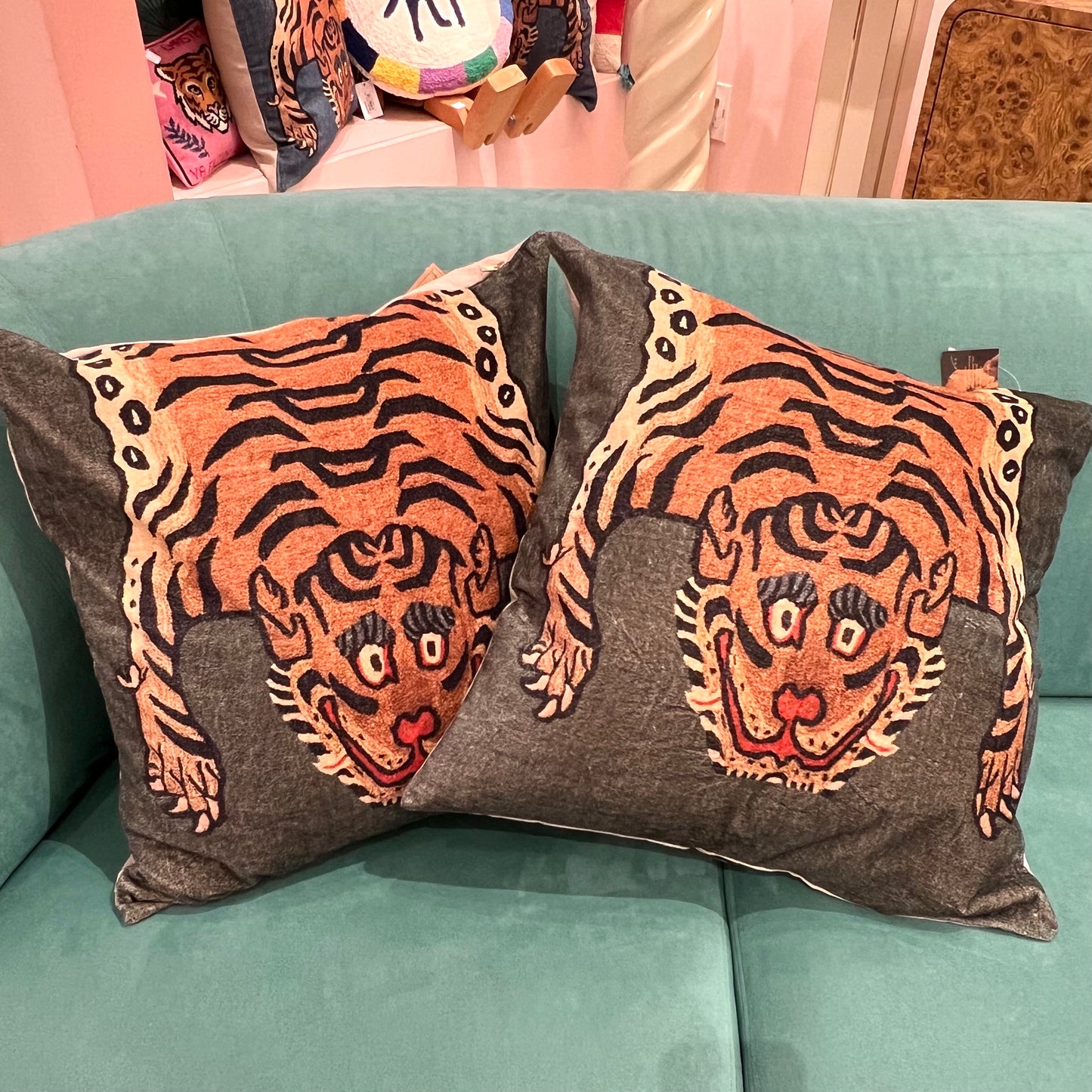 Tibetan Tiger Cushion 22” x 22”
