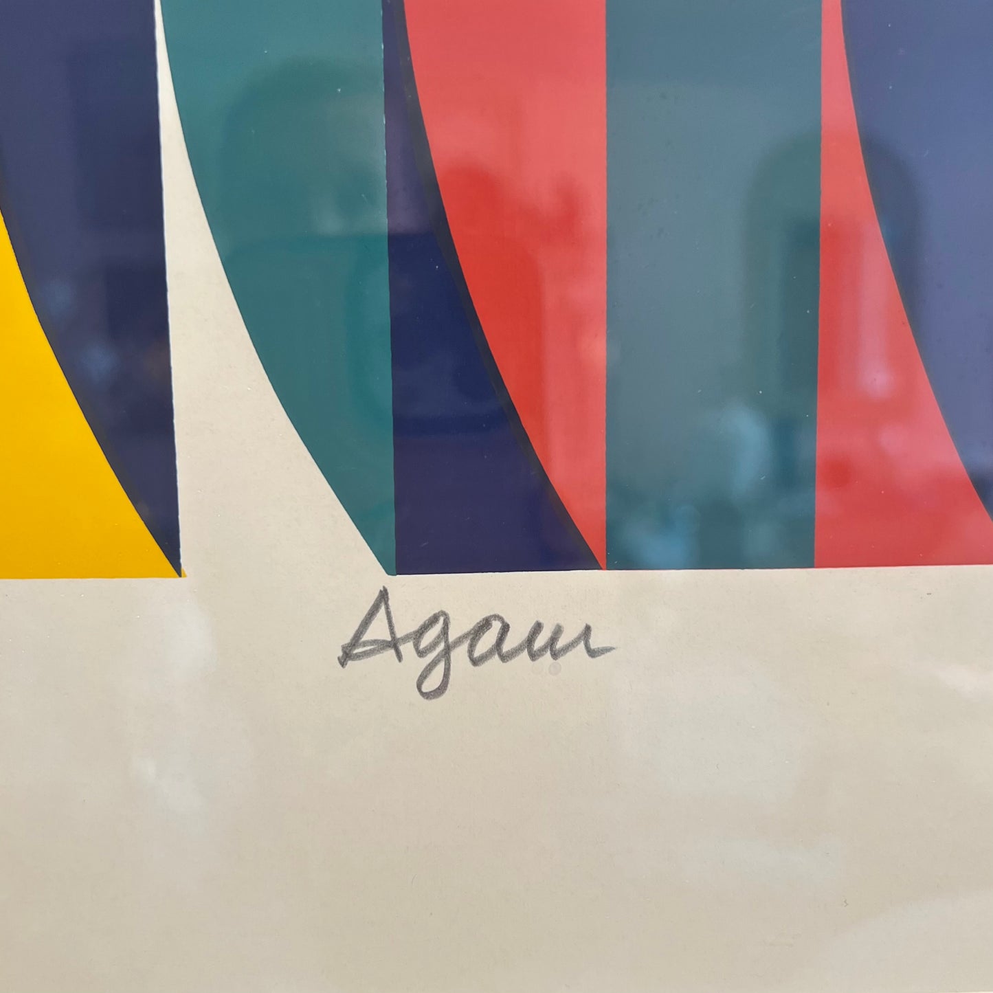 1970's Original Signed Limited Edition Lithograph "Untitled 23" by Yaacov Agam