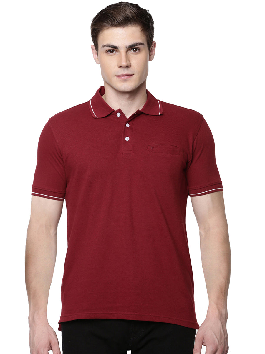 maroon t shirt polo