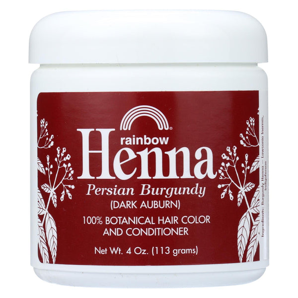 Rainbow Research Henna Hair Color And Conditioner Persian Burgundy Dark Auburn 4 Oz