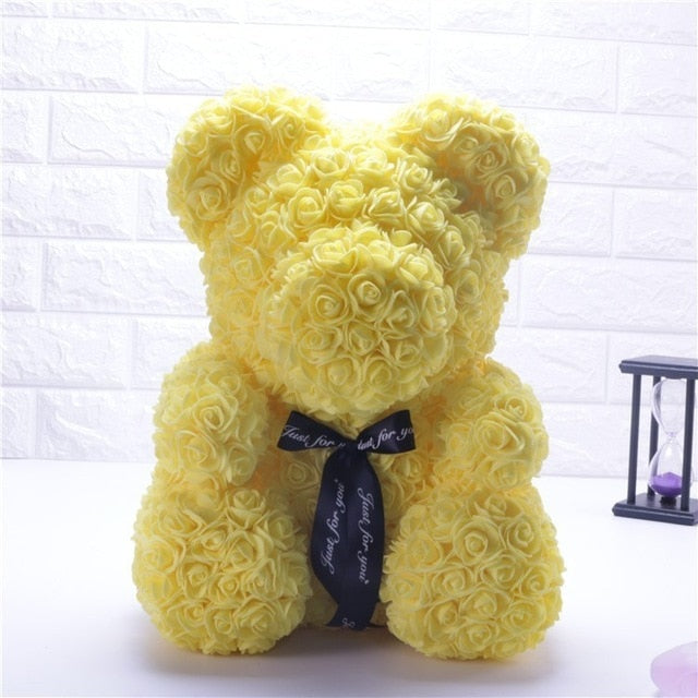 yellow rose bear