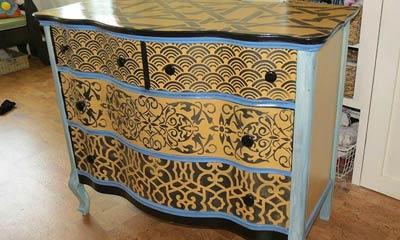 Stencil Pattern Ideas For Dressers And Drawers Royal Design