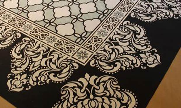 How To Stencil A Floor Cloth Royal Design Studio Stencils