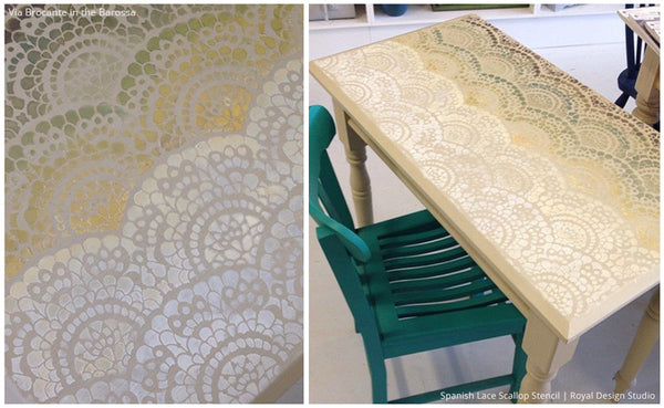 Lovely Lace Stencils for Sweet Stenciled Spaces - 11 DIY Room Makeovers using Lace Designs that You Have to See to Believe! - Royal Design Studio