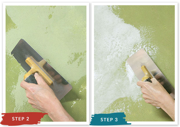 Royal Recipe from Royal Design Studio: How to Stencil Tutorial Embossed Vine Pattern with Wall Stencils and Venetian Plaster