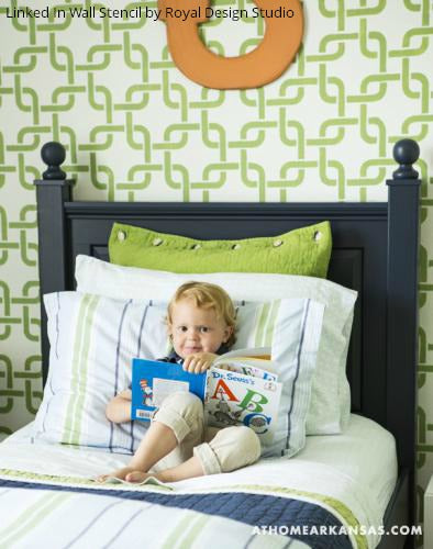 Stencils are Child’s Play in these Kids’ Rooms! Stencils create a colorful environment and stimulate creativity, which is why they are the PERFEFCT addition to kid’s room décor or as a playtime activity. 