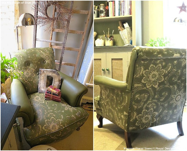 8 Jaw Dropping Painted Upholstery Makeovers with Furniture Stencils and Chalk Paint by Annie Sloan