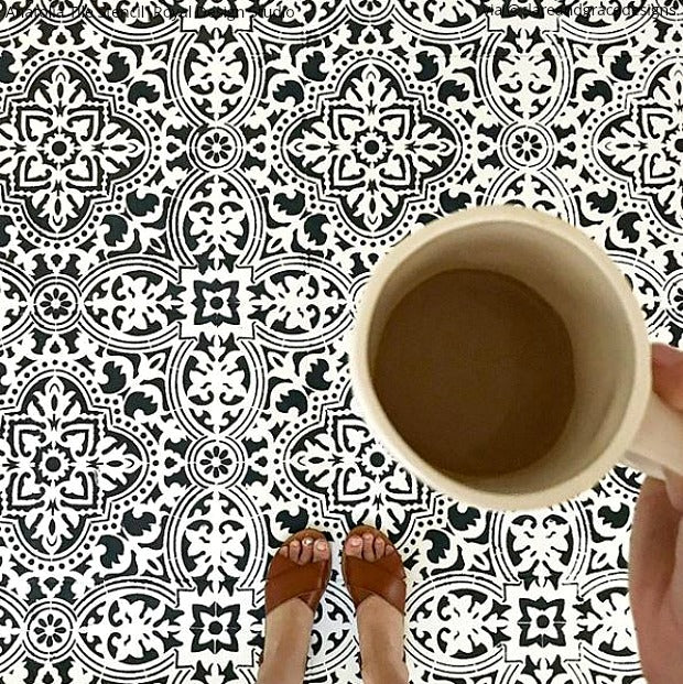 Find Insta-Inspiration Everywhere: Wall to Floor Stencil Projects using Royal Design Studio DIY Designer Stencil Patterns for Painting Home Decor