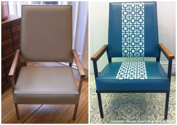 8 Jaw Dropping Painted Upholstery Makeovers with Furniture Stencils and Chalk Paint by Annie Sloan