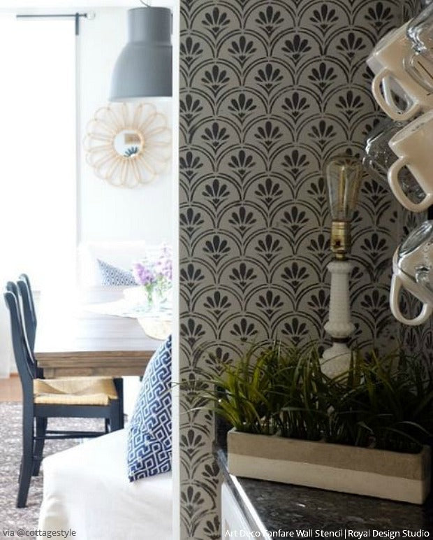 Stencil Your Home Decor & Become an Insta-Inspiration! Check out these PRETTIEST diy projects that we found on Instagram using wall stencils, floor stencils, tile stencils, and furniture stencils from Royal Design Studio!
