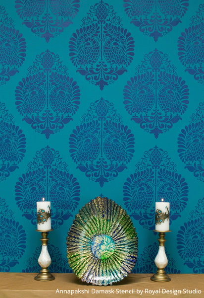 Get the Blues with these 10 Wall Stencil Projects in Beautiful Blue Hues - Royal Design Studio