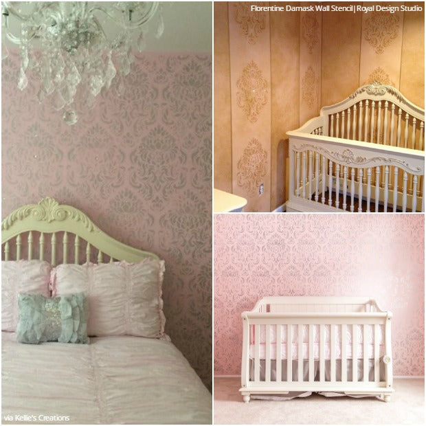 Fresh Start with DIY Decor Projects: 22 Nursery Makeovers with Wall Stencils - Royal Design Studio