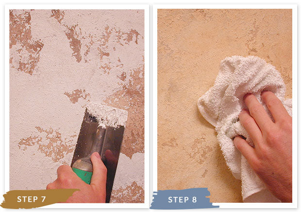 Royal Recipe: How to Stencil Tutorial Old World Italian Faux Fresco Mural with Wall Stencils and Sandstone Plaster