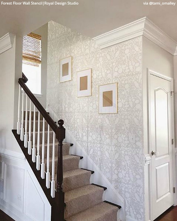 Find Insta-Inspiration Everywhere: Wall to Floor Stencil Projects using Royal Design Studio DIY Designer Stencil Patterns for Painting Home Decor