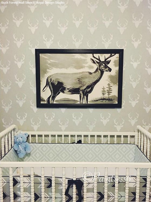 Fresh Start with DIY Decor Projects: 22 Nursery Makeovers with Wall Stencils - Royal Design Studio